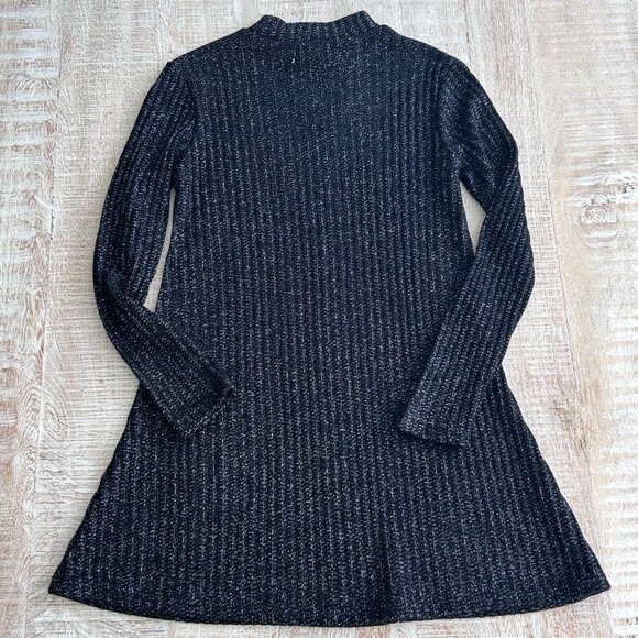 Urban Outfitters Sweater‎ Mini Dress Medium Womens Black Glitter Mock Neck Dress - Picture 9 of 10